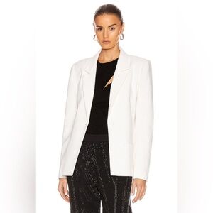 RtA ivory denim sasha studded blazer in White Stone women's Sz L